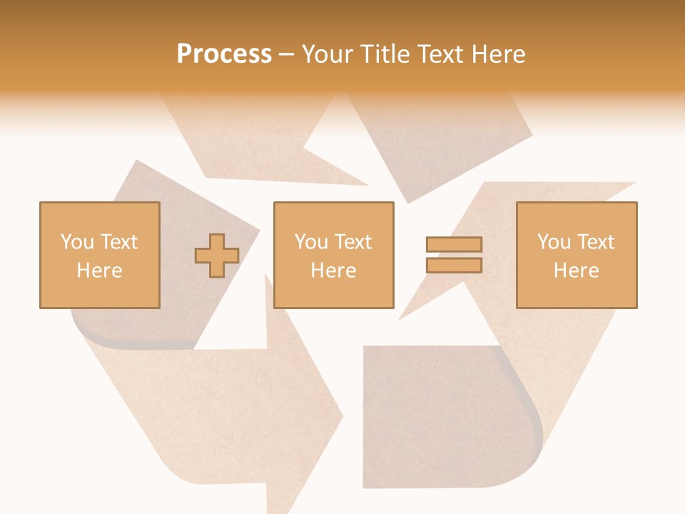 A Brown Recycle Sign With A White Background PowerPoint Template
