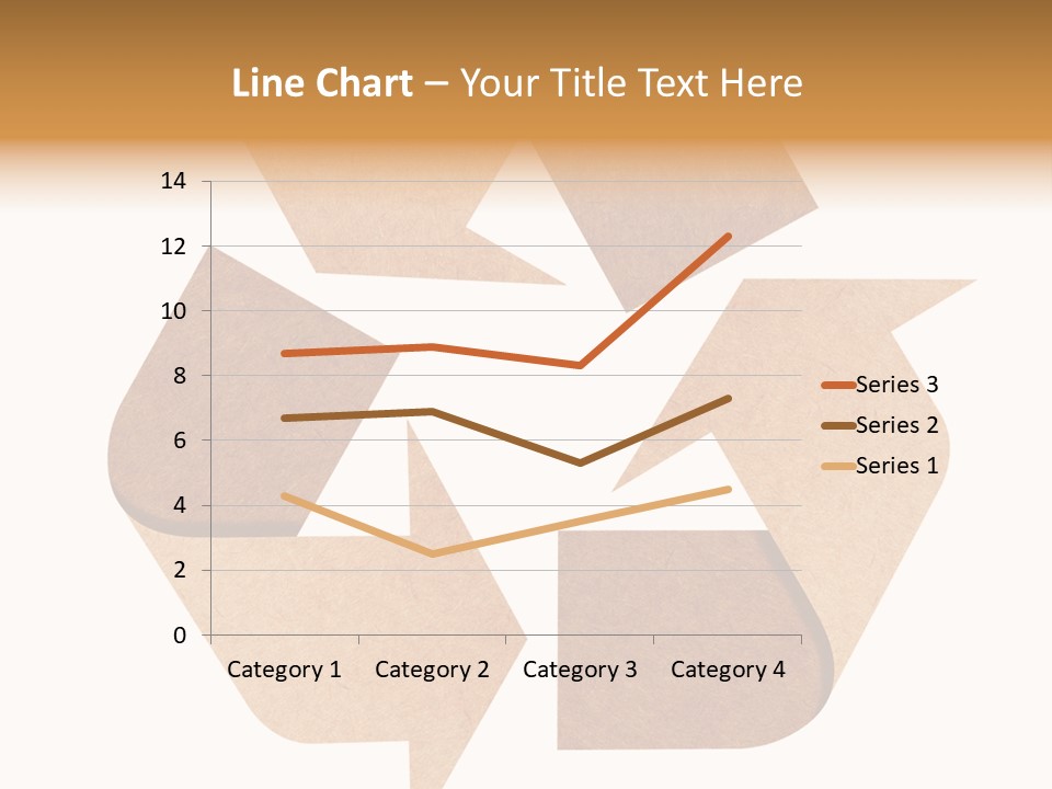 A Brown Recycle Sign With A White Background PowerPoint Template