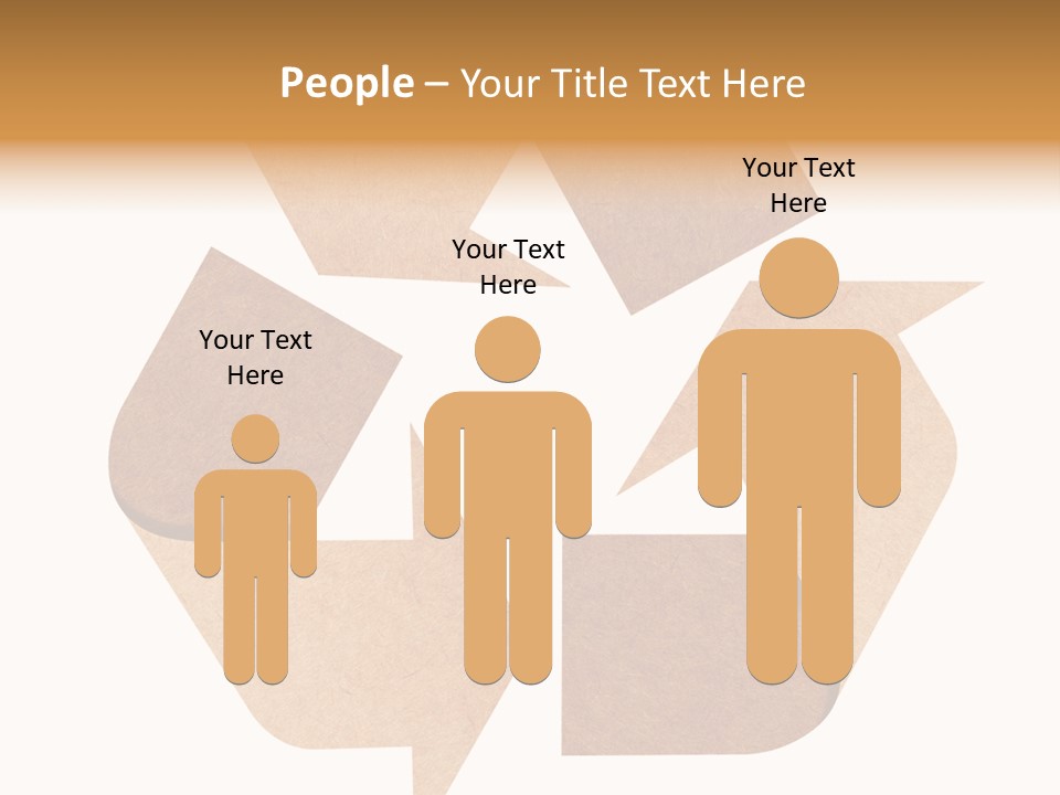 A Brown Recycle Sign With A White Background PowerPoint Template