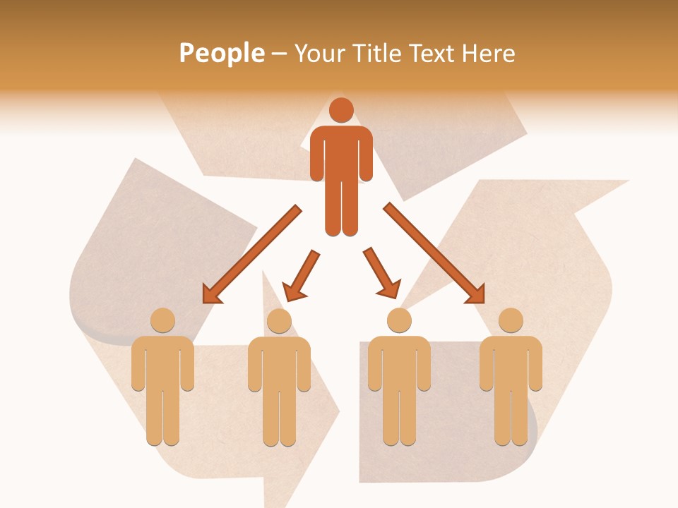 A Brown Recycle Sign With A White Background PowerPoint Template