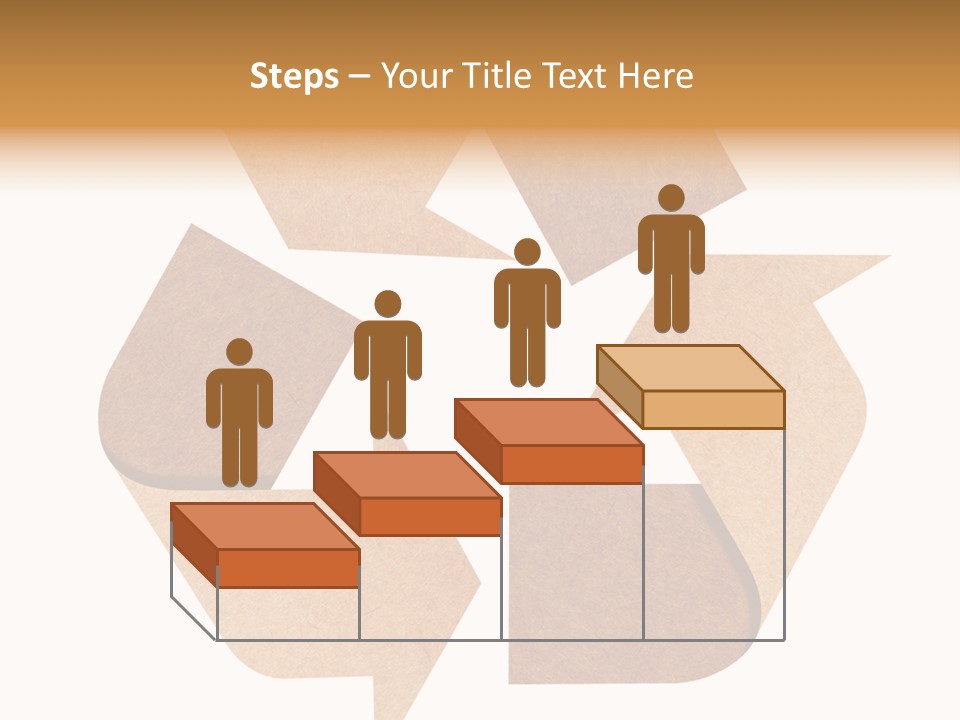 A Brown Recycle Sign With A White Background PowerPoint Template