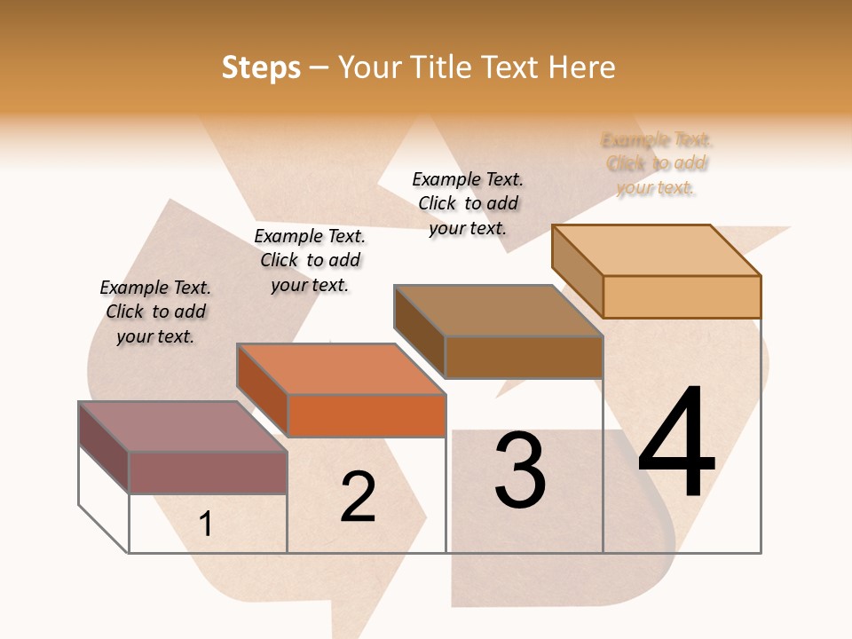 A Brown Recycle Sign With A White Background PowerPoint Template