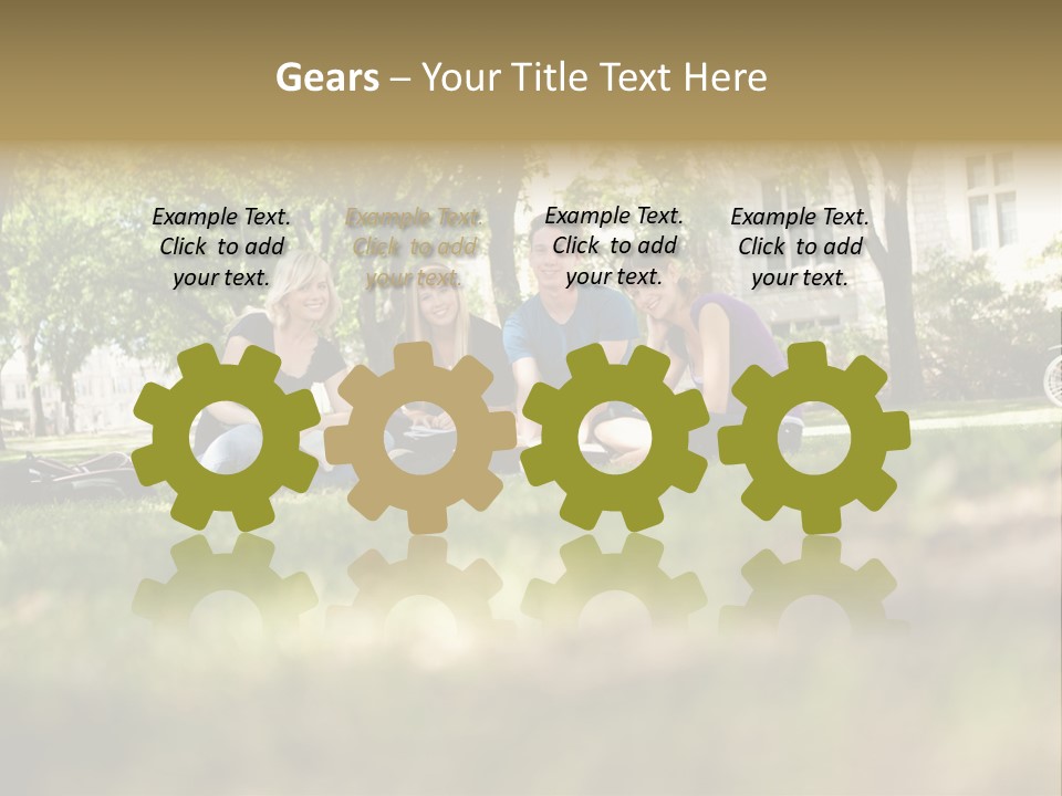 Uni Cheerful Women PowerPoint Template