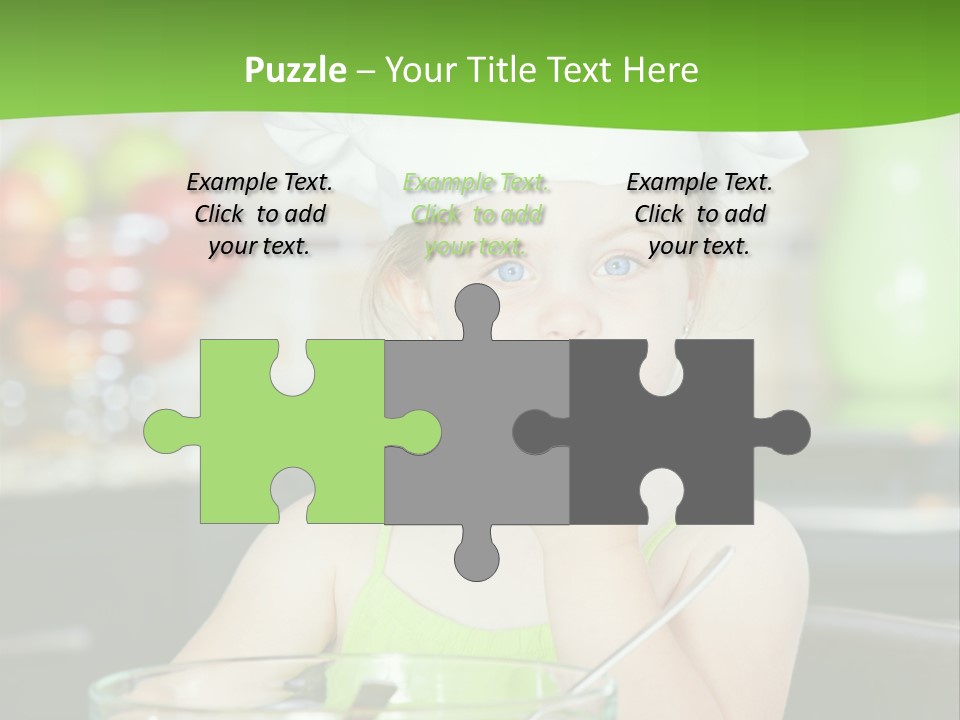 Youngster Kid Dinner PowerPoint Template