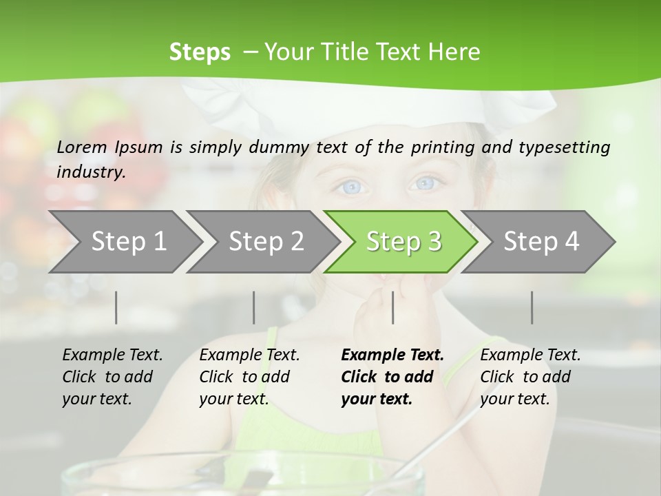 Youngster Kid Dinner PowerPoint Template