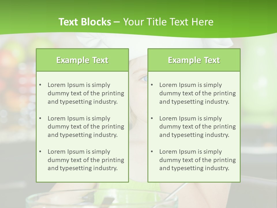 Youngster Kid Dinner PowerPoint Template