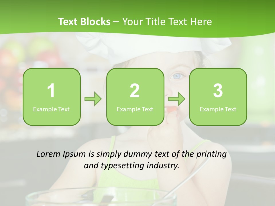 Youngster Kid Dinner PowerPoint Template