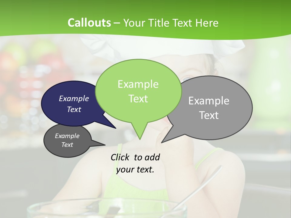 Youngster Kid Dinner PowerPoint Template