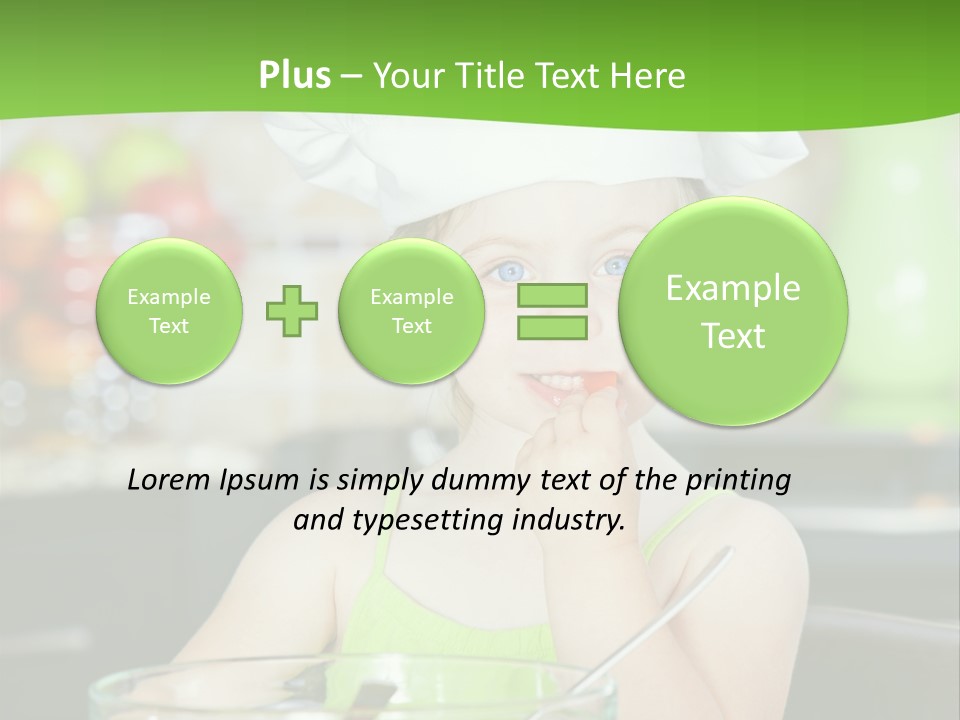 Youngster Kid Dinner PowerPoint Template