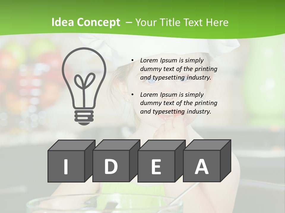 Youngster Kid Dinner PowerPoint Template