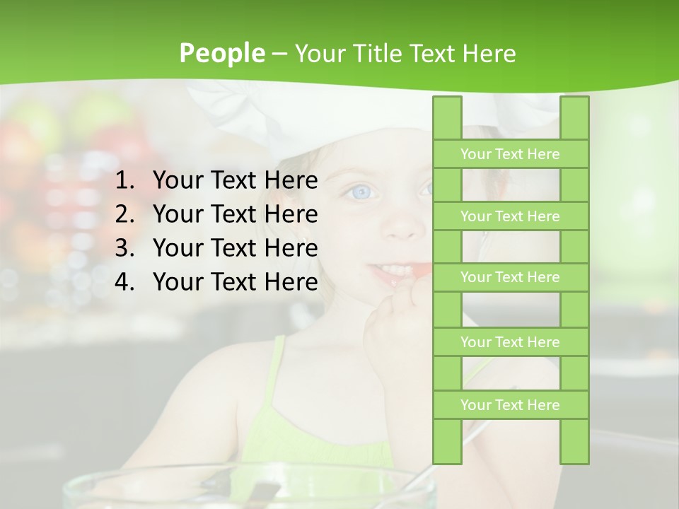 Youngster Kid Dinner PowerPoint Template