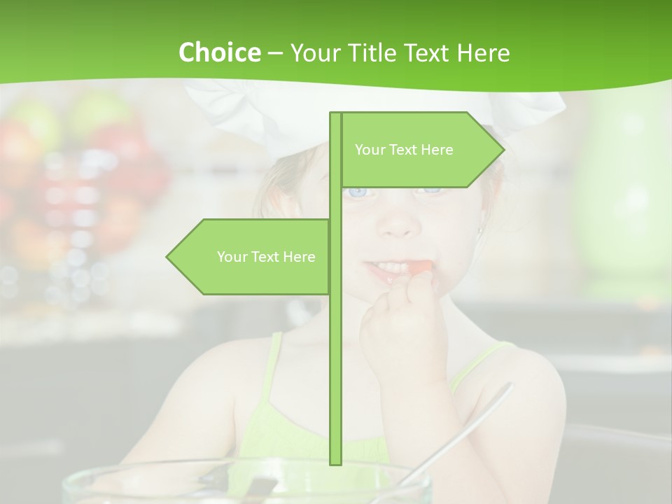 Youngster Kid Dinner PowerPoint Template