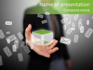 A Person Holding A Small Box In Their Hands PowerPoint Template