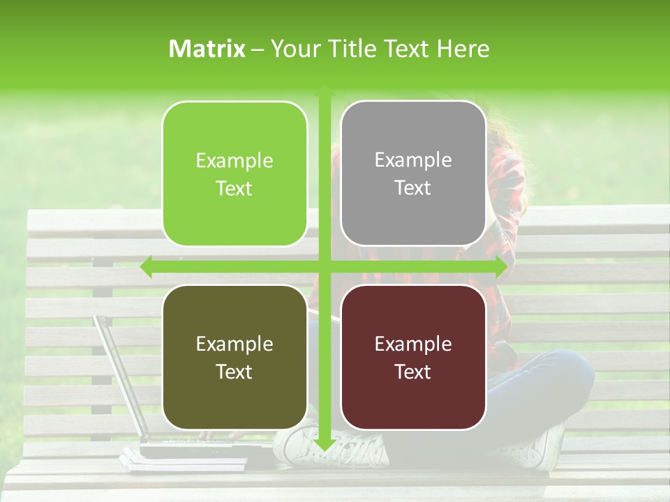 Caucasian Bench Casual PowerPoint Template