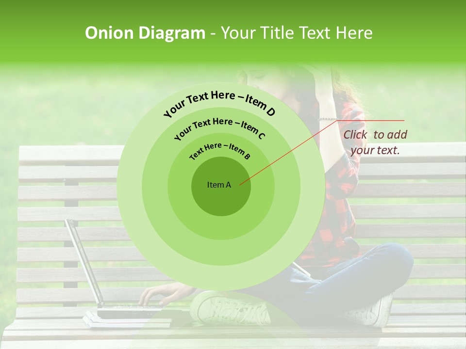 Caucasian Bench Casual PowerPoint Template