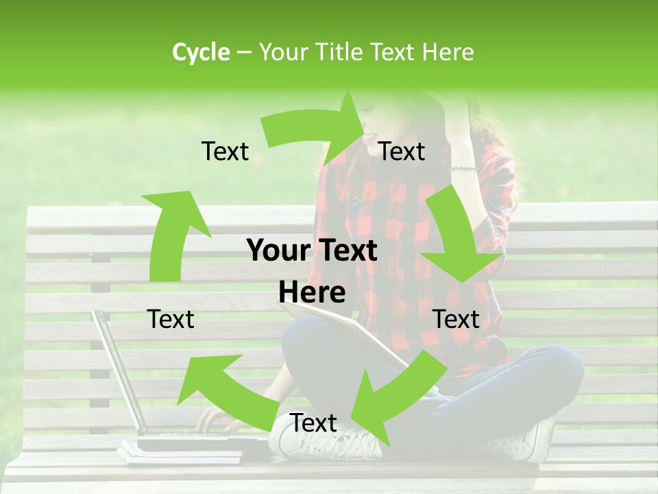 Caucasian Bench Casual PowerPoint Template