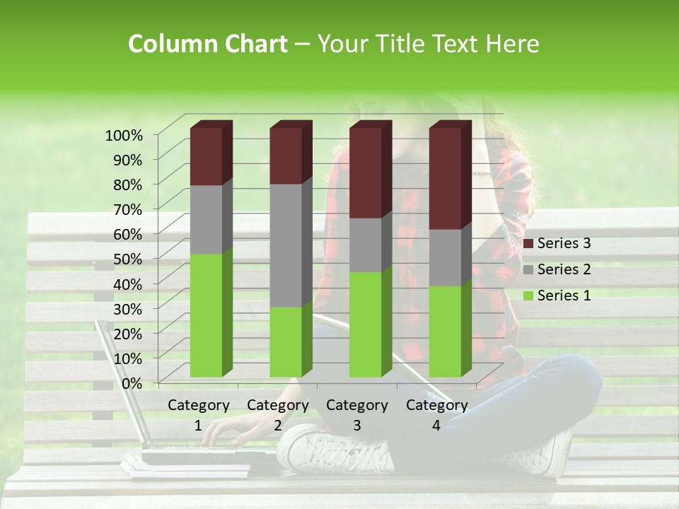Caucasian Bench Casual PowerPoint Template