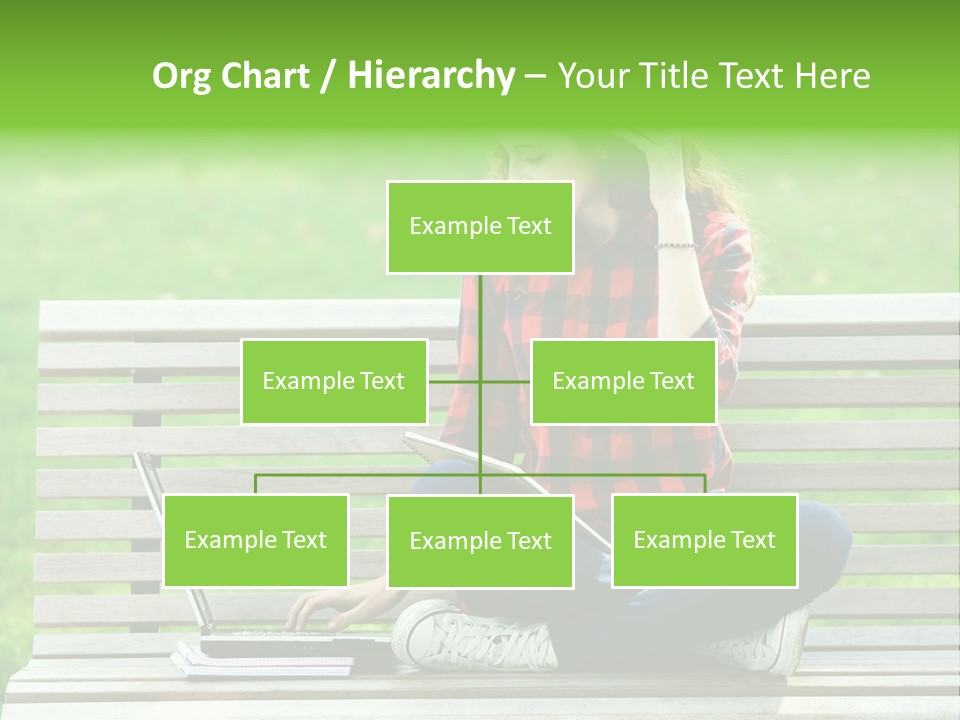 Caucasian Bench Casual PowerPoint Template
