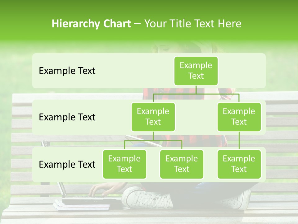 Caucasian Bench Casual PowerPoint Template
