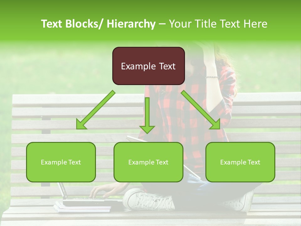 Caucasian Bench Casual PowerPoint Template