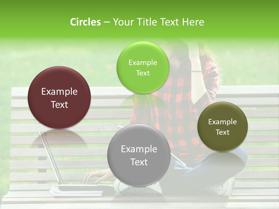 Caucasian Bench Casual PowerPoint Template