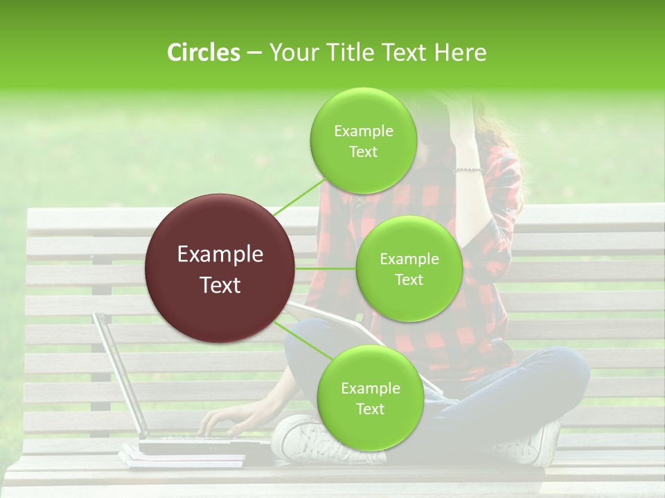 Caucasian Bench Casual PowerPoint Template