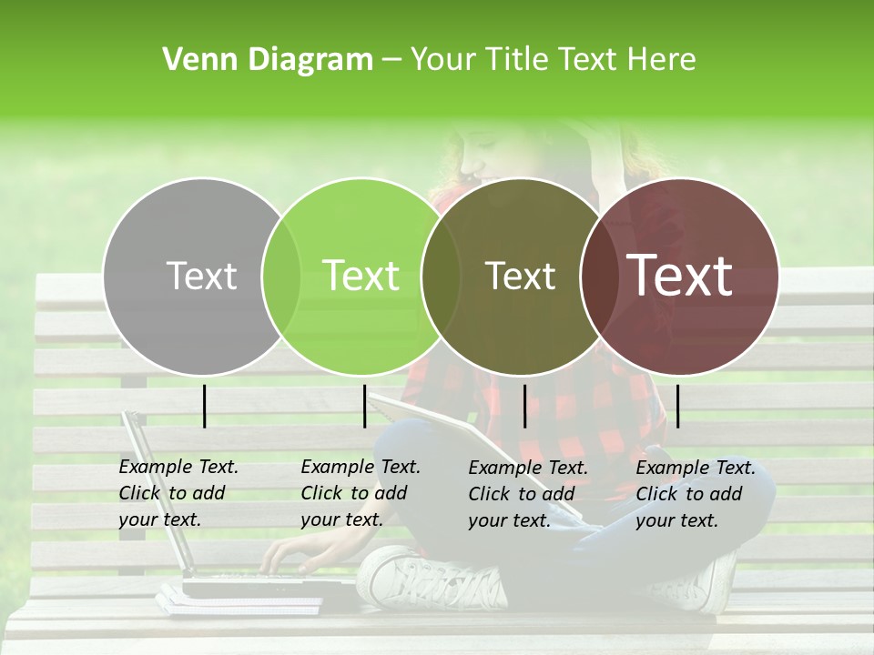 Caucasian Bench Casual PowerPoint Template