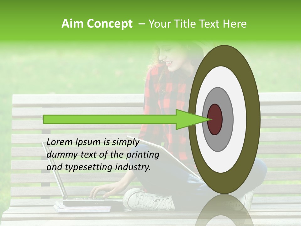 Caucasian Bench Casual PowerPoint Template