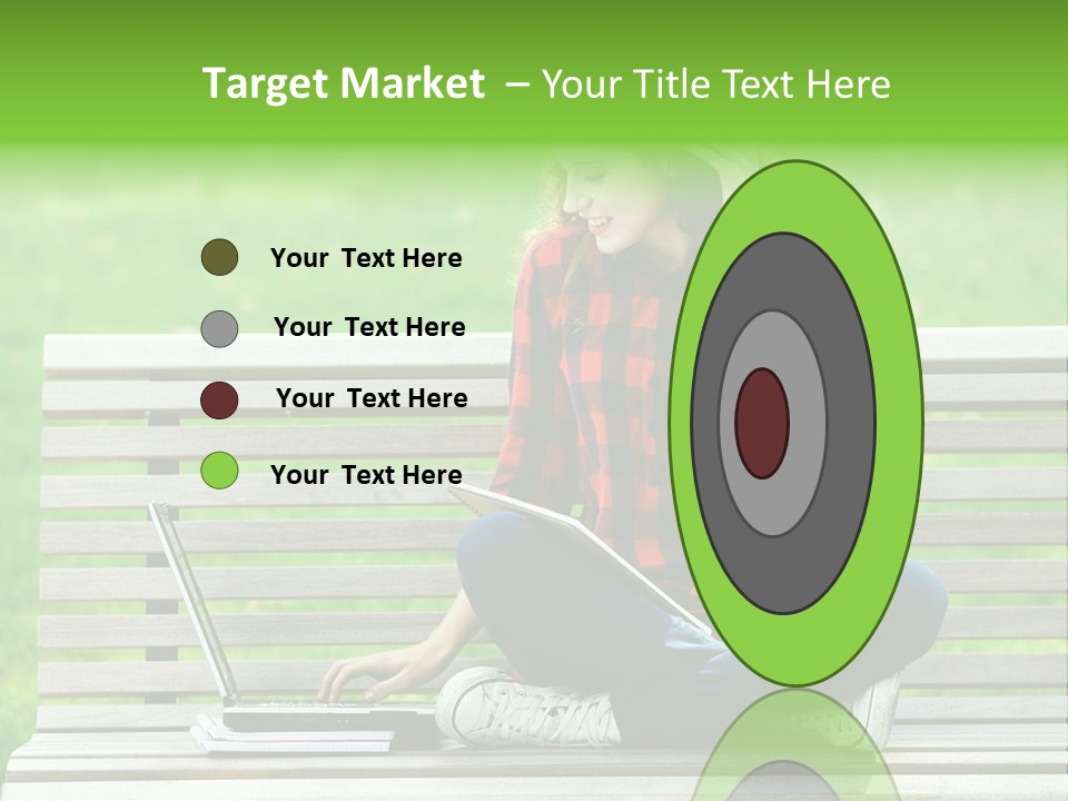 Caucasian Bench Casual PowerPoint Template