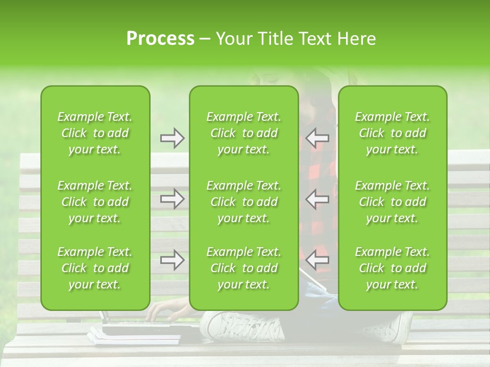 Caucasian Bench Casual PowerPoint Template