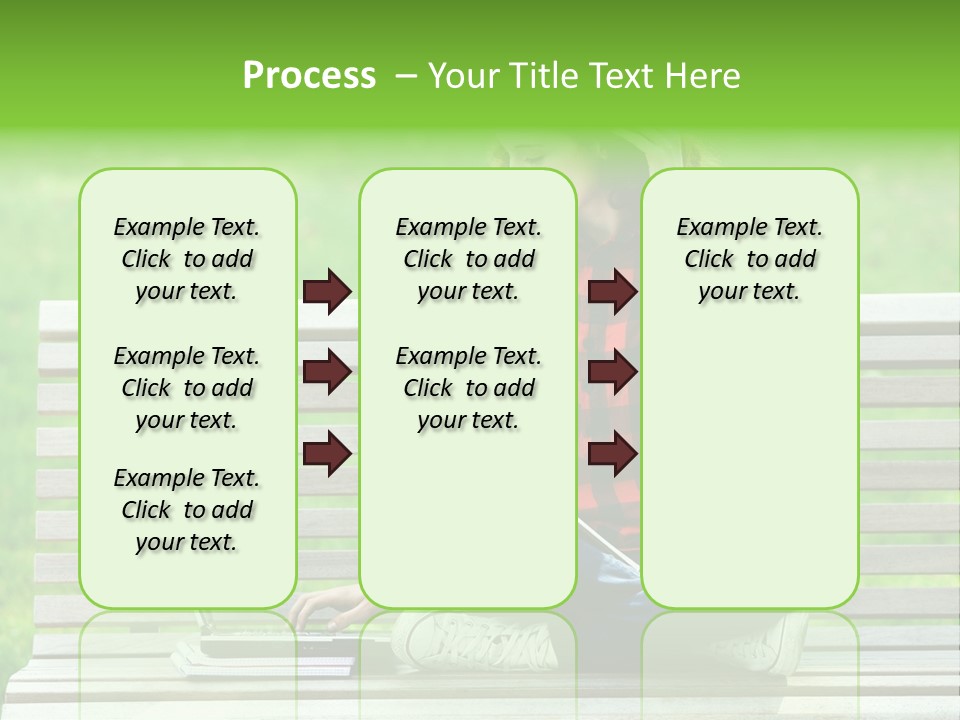 Caucasian Bench Casual PowerPoint Template