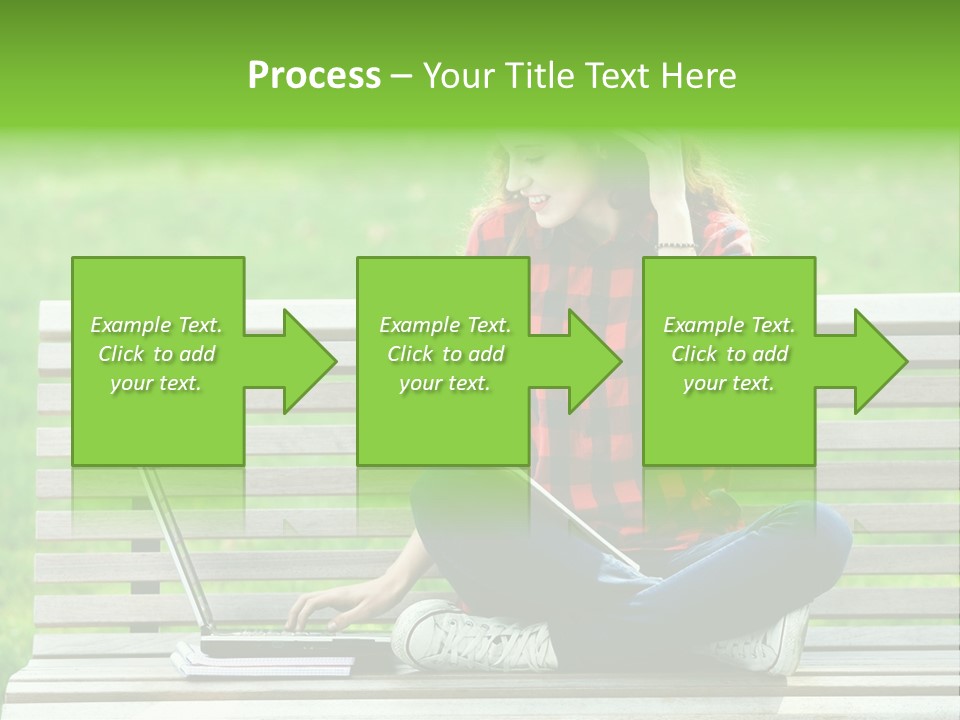 Caucasian Bench Casual PowerPoint Template
