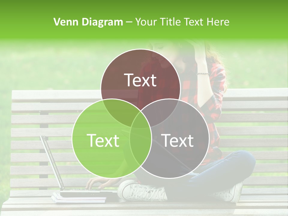 Caucasian Bench Casual PowerPoint Template