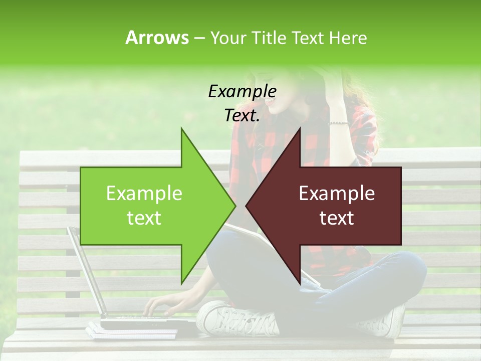 Caucasian Bench Casual PowerPoint Template