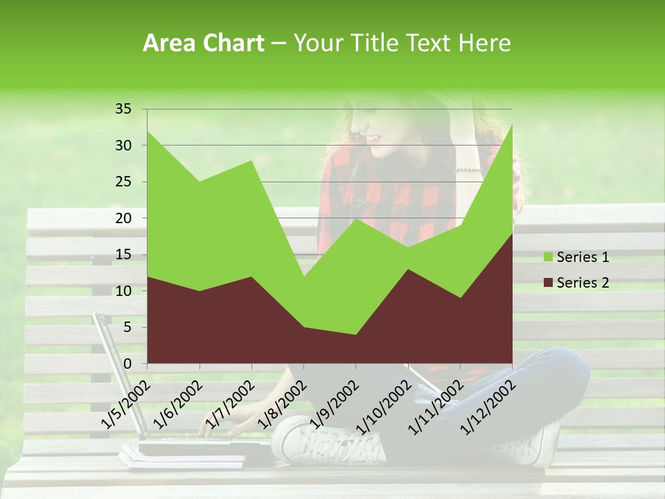 Caucasian Bench Casual PowerPoint Template