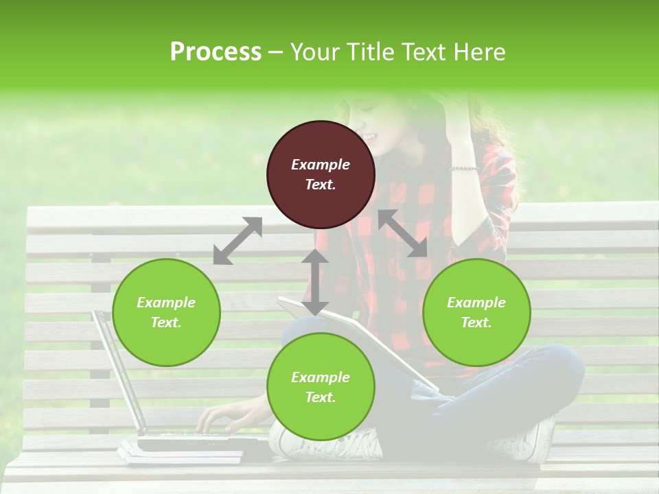 Caucasian Bench Casual PowerPoint Template