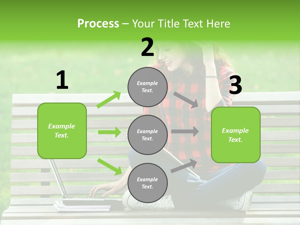 Caucasian Bench Casual PowerPoint Template