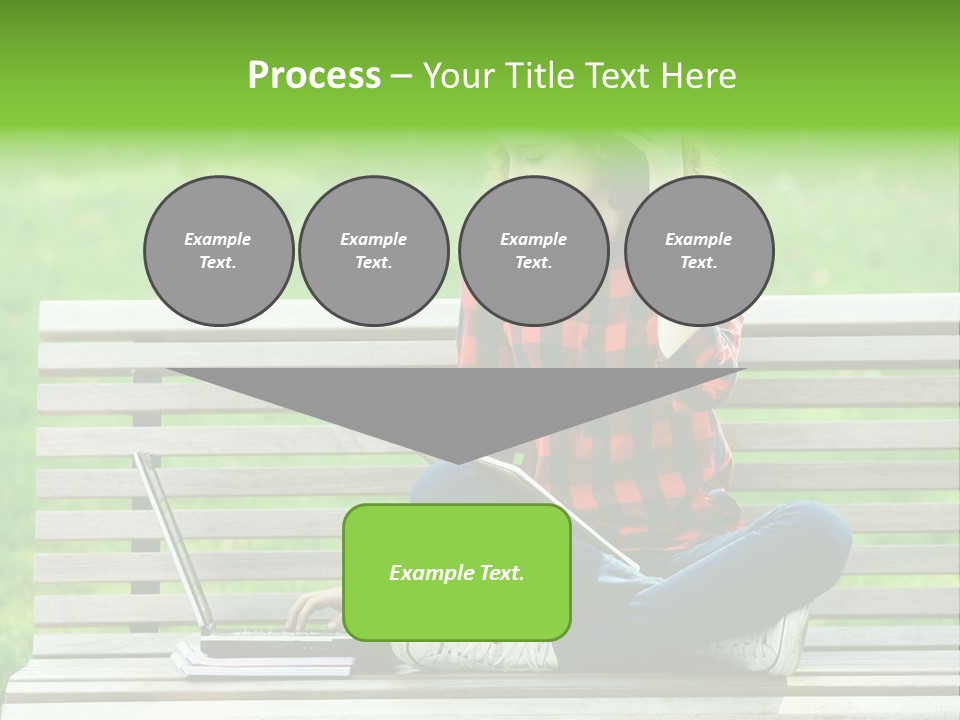 Caucasian Bench Casual PowerPoint Template