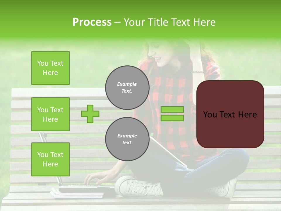 Caucasian Bench Casual PowerPoint Template