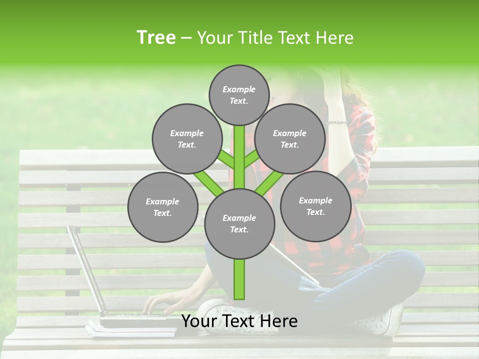 Caucasian Bench Casual PowerPoint Template