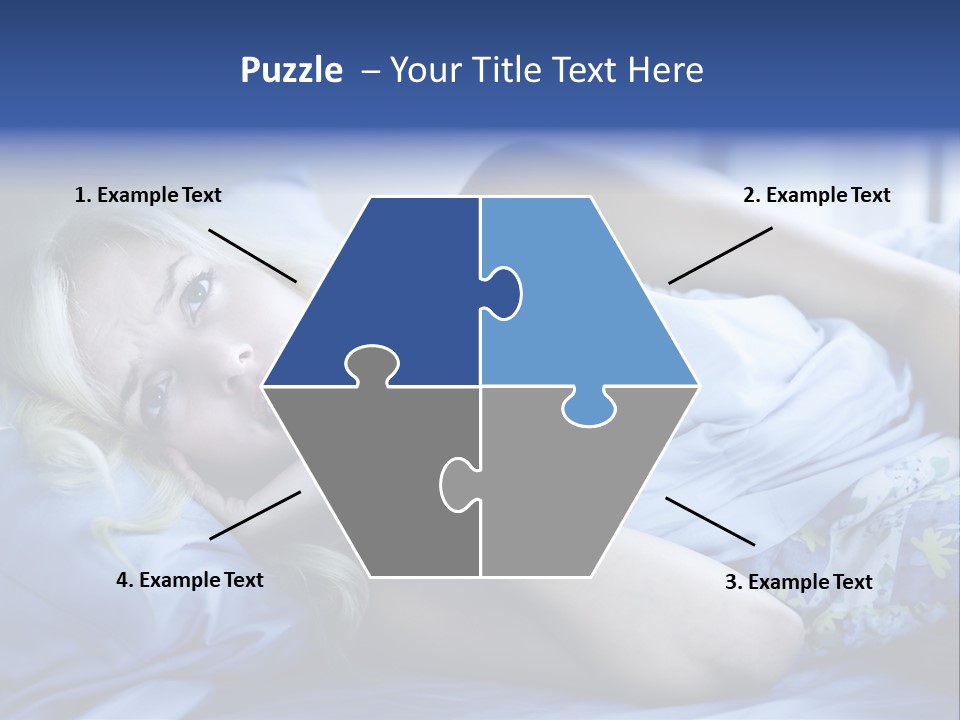 Sleepless Blonde Blanket PowerPoint Template