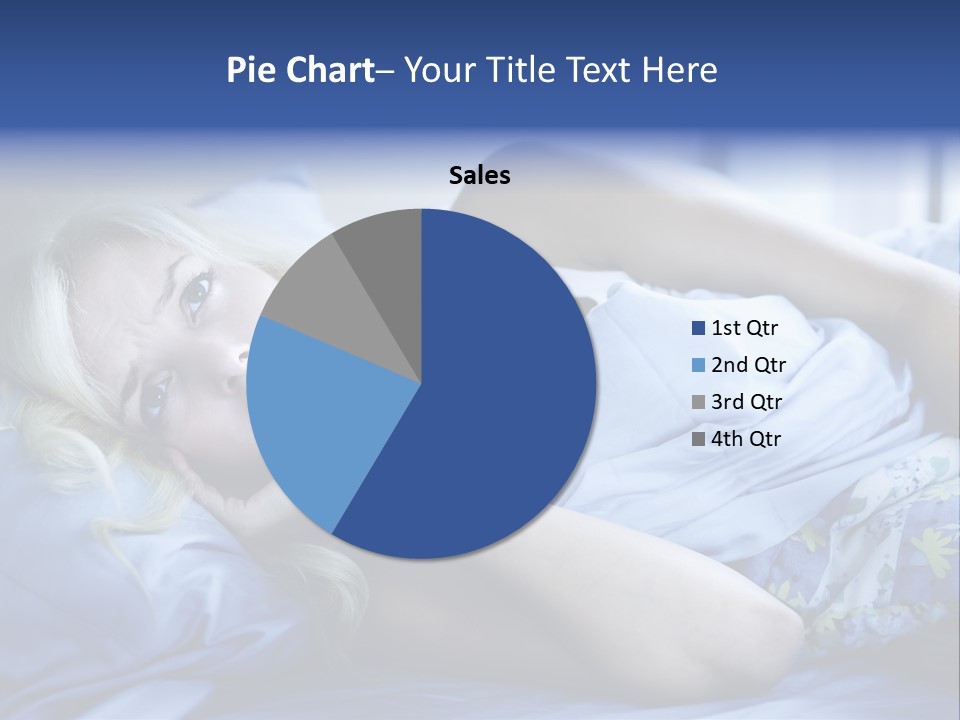 Sleepless Blonde Blanket PowerPoint Template