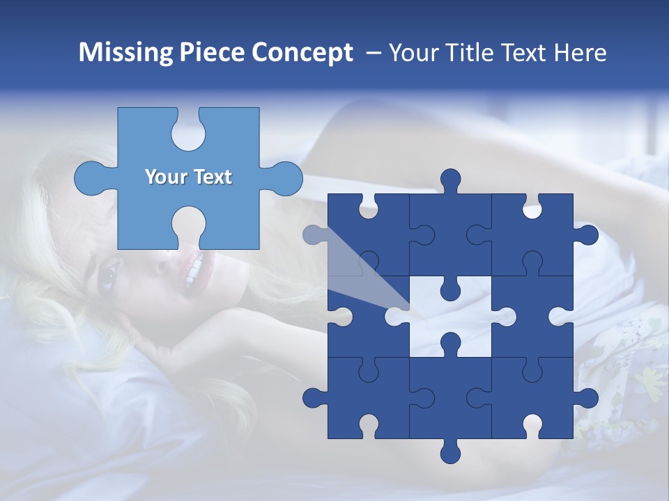 Sleepless Blonde Blanket PowerPoint Template