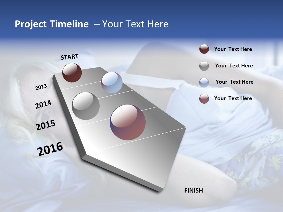 Sleepless Blonde Blanket PowerPoint Template