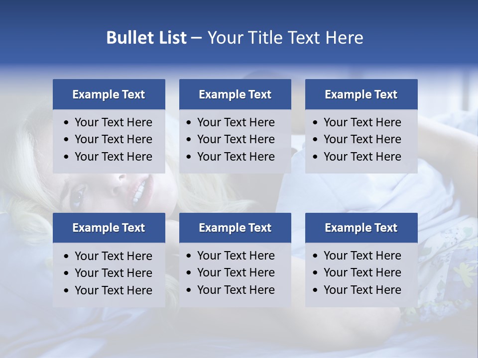 Sleepless Blonde Blanket PowerPoint Template