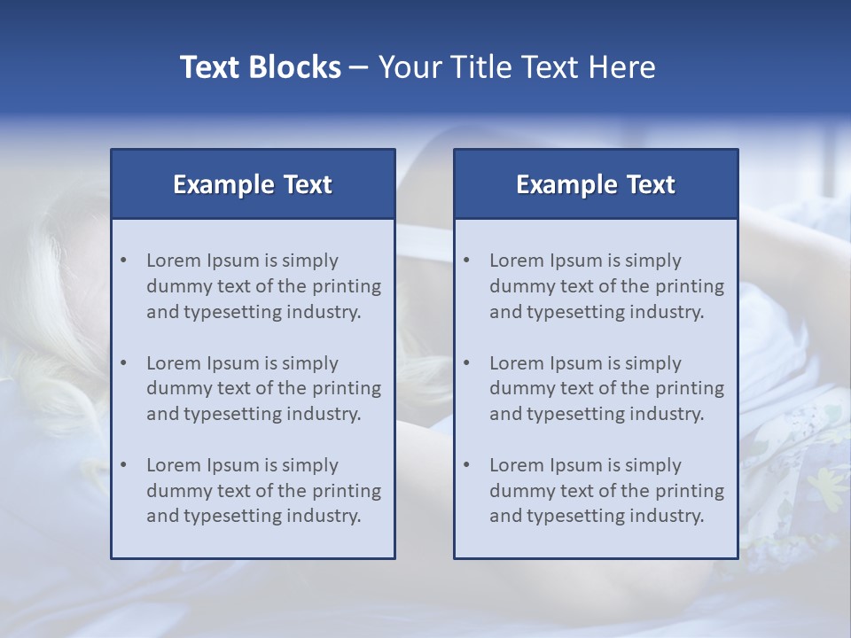 Sleepless Blonde Blanket PowerPoint Template
