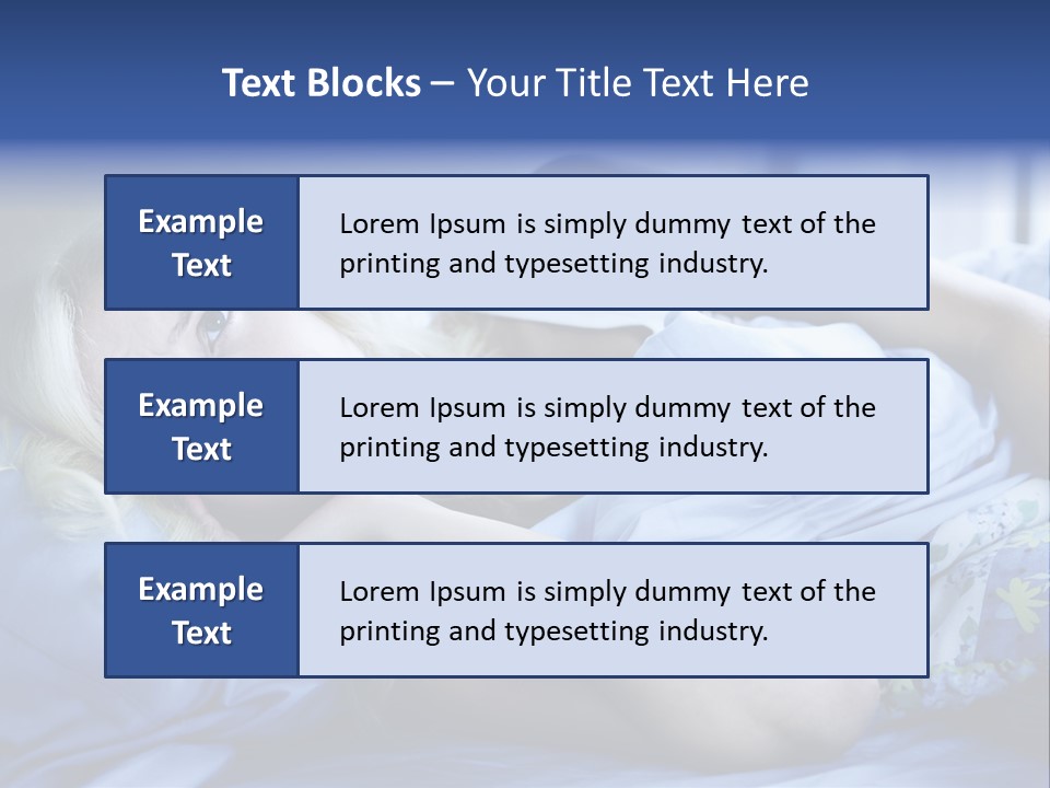 Sleepless Blonde Blanket PowerPoint Template
