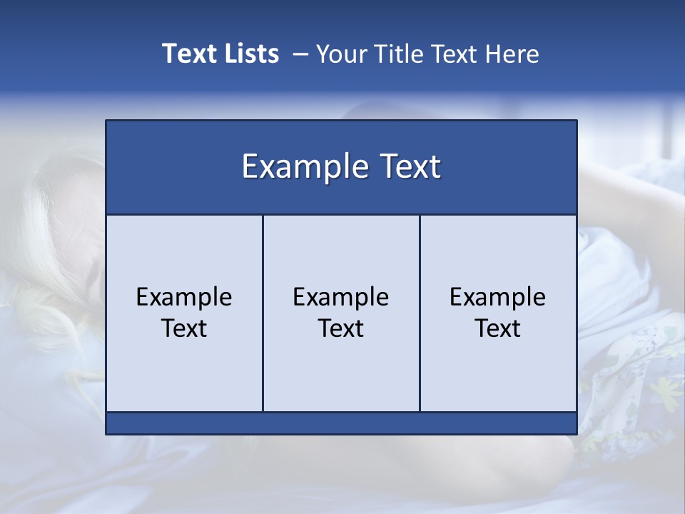 Sleepless Blonde Blanket PowerPoint Template