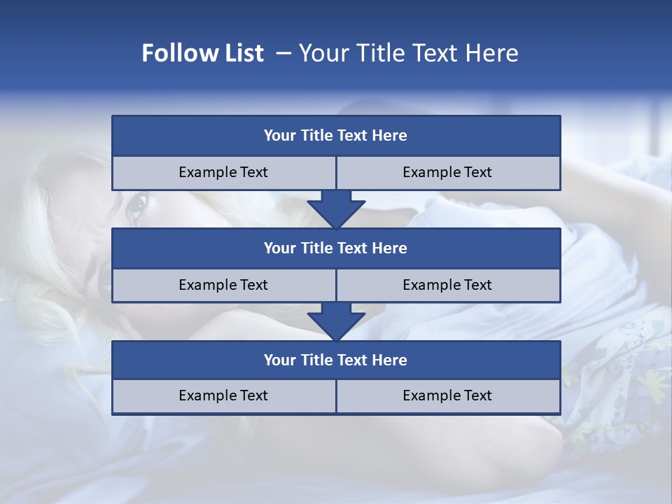 Sleepless Blonde Blanket PowerPoint Template