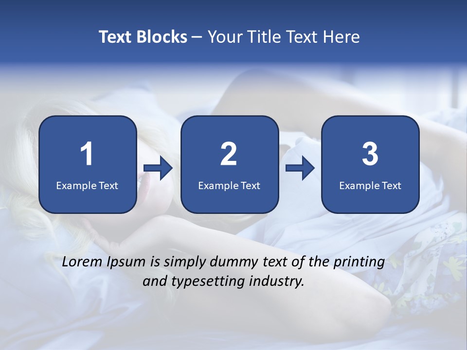 Sleepless Blonde Blanket PowerPoint Template